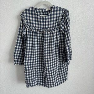Mabo Blue and White Checkered Dress